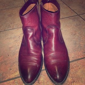 Burgundy Frye Boots